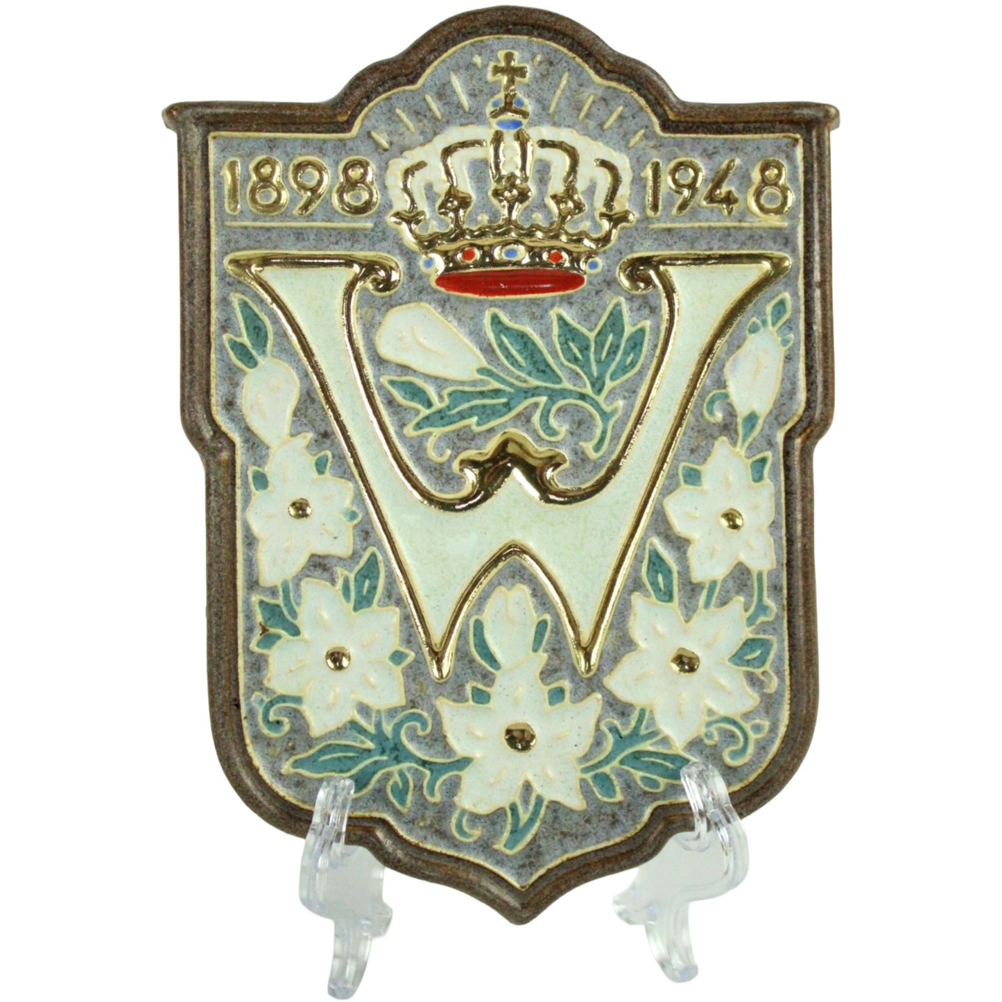 Set of 3 Delft Wall Plaques – Dutch Royal Family Commemorative (ca. 1948–1950s)
