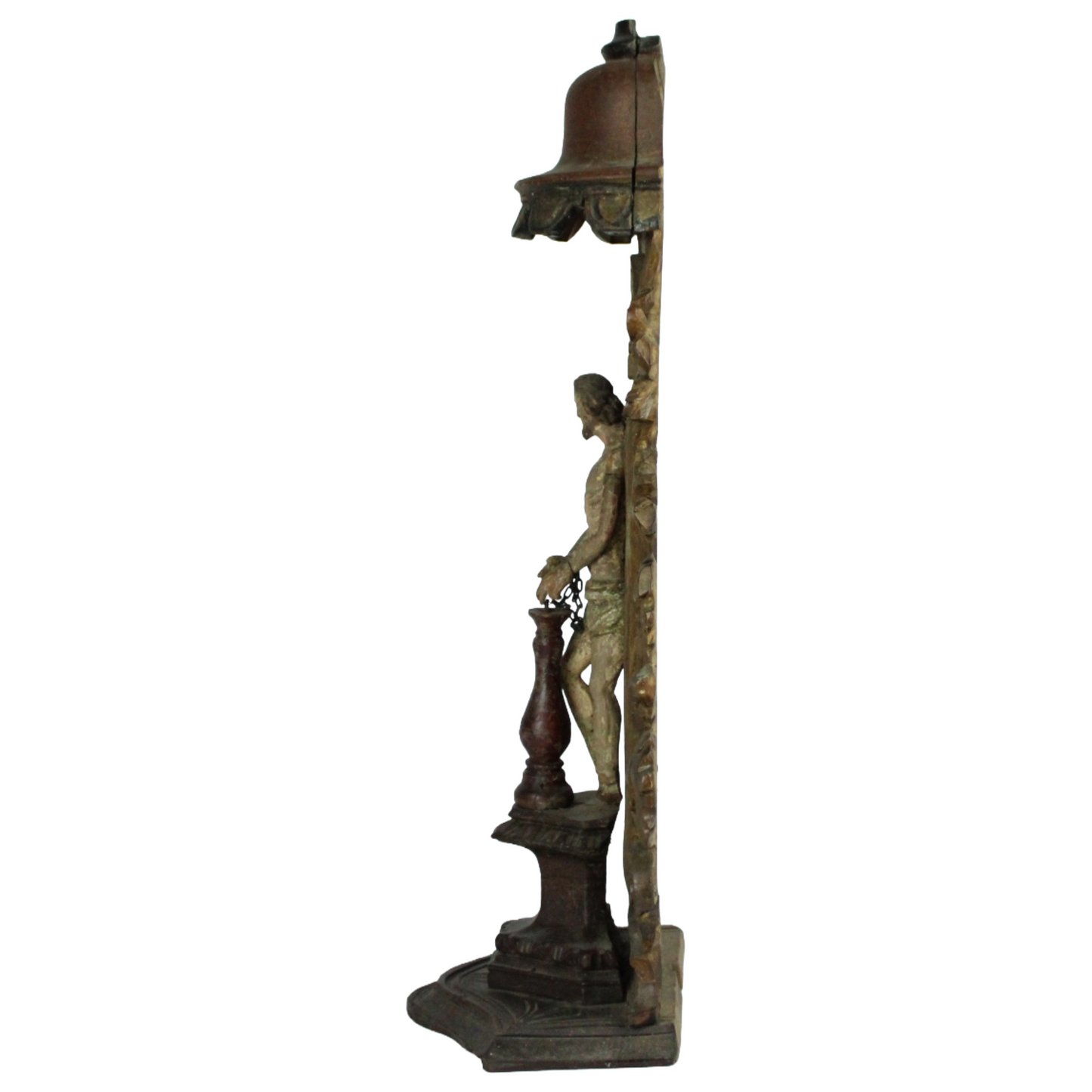 18th Century Carved Wooden Religious Wall Console – Ecce Homo / Christ at the Column