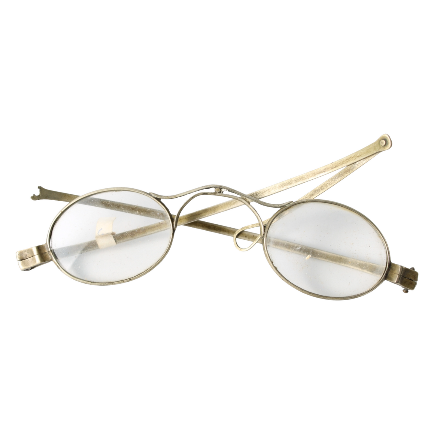 Antique Oval Eyeglasses with Original Case – De Lens, Scheveningen (ca. 1880–1910)