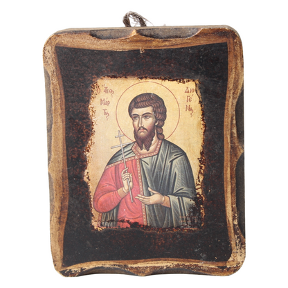 Byzantine Religious Icon – Holy Martyr with Cross