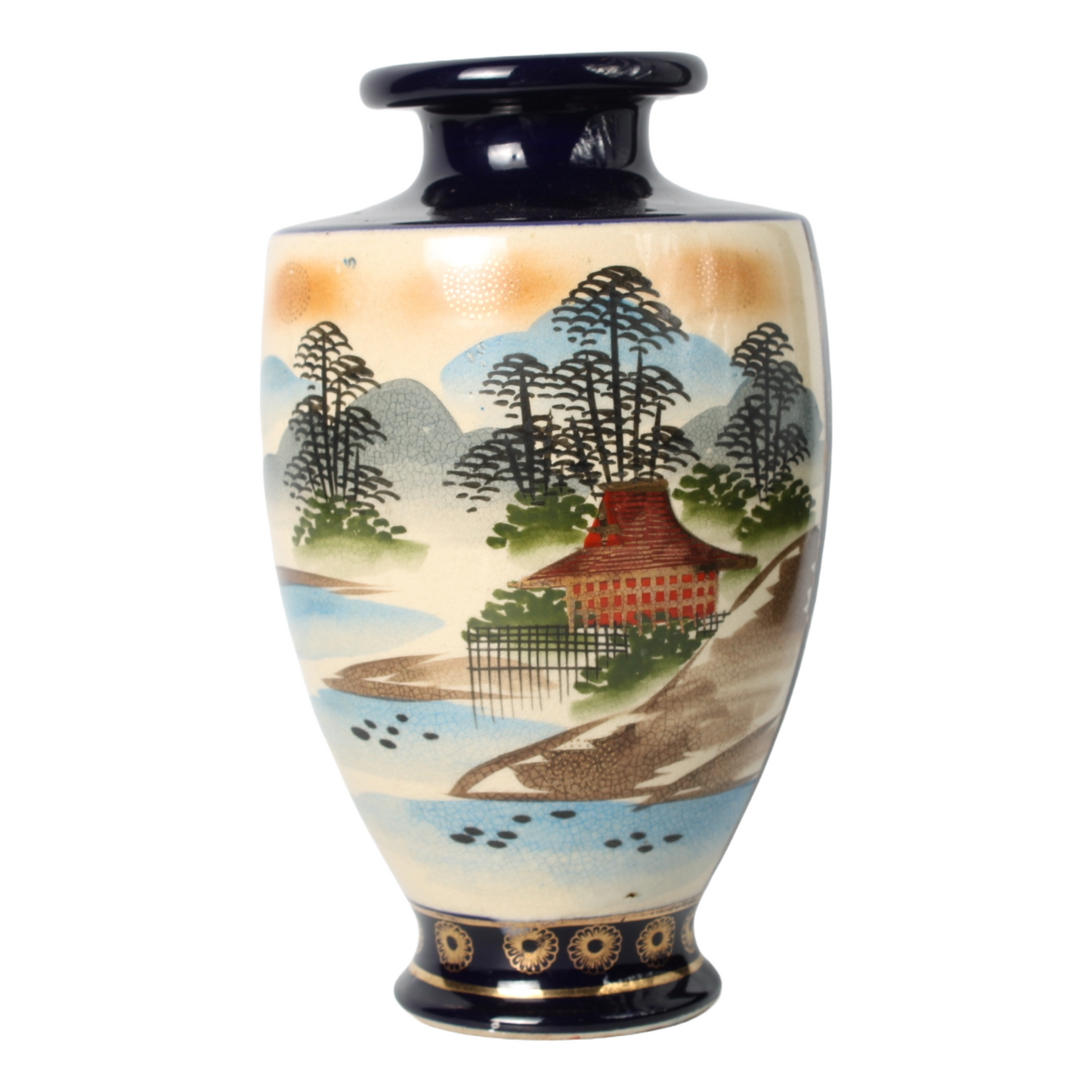 Japanse Keramische Vaas – Meiji-periode (ca. 1880–1910)