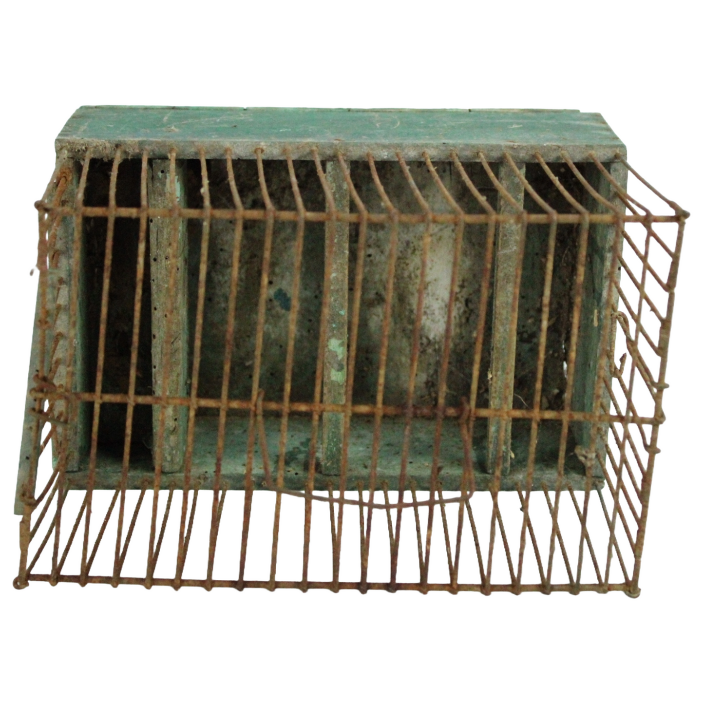 Antique Wooden Bird Cage / Transport Crate – Rustic Farm Object (ca. 1900–1950)