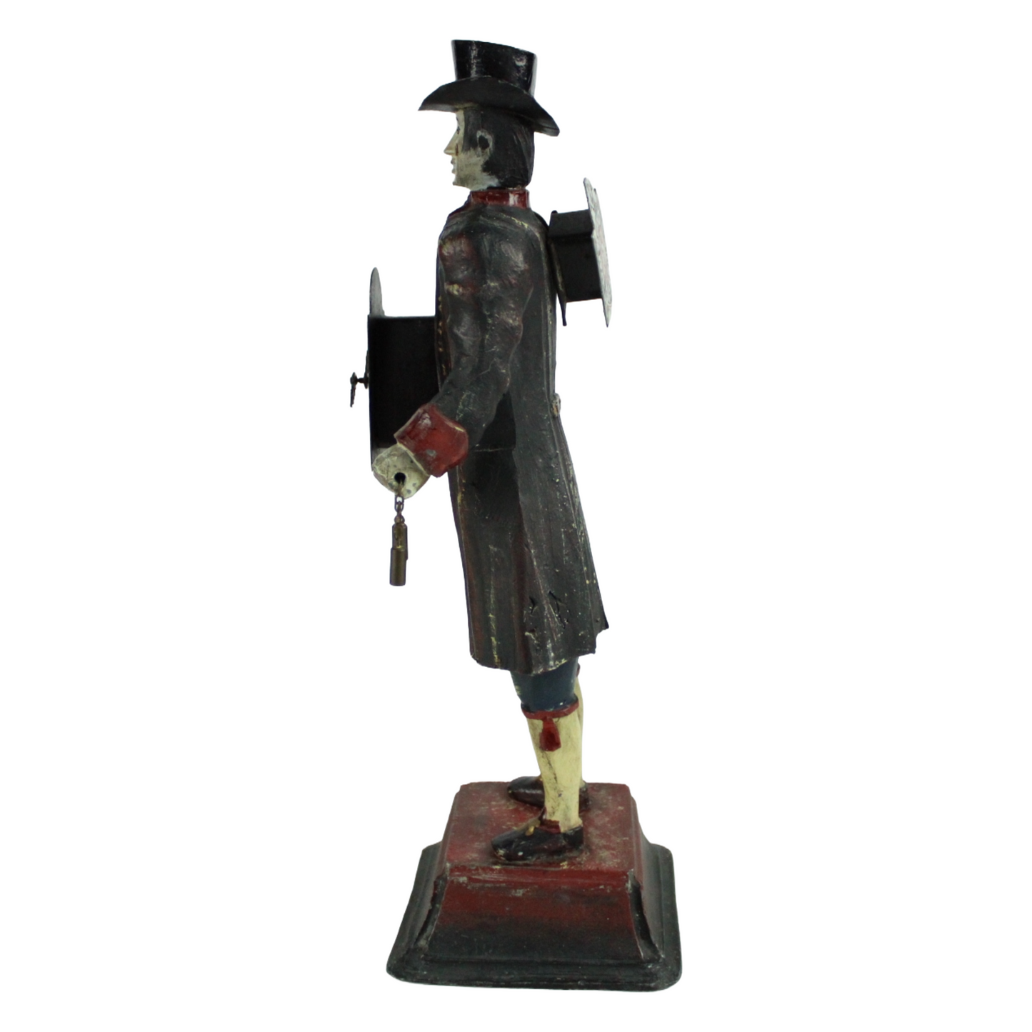Antique Hand-Carved Wooden Clock Figure – Black Forest Automaton (ca. 1850–1900)