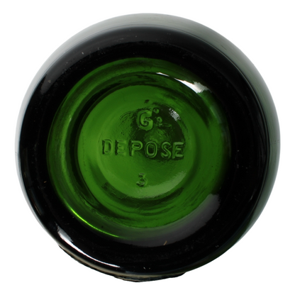 Antique Green Glass Wine Decanter with Grape Stopper, ca. 1880–1910