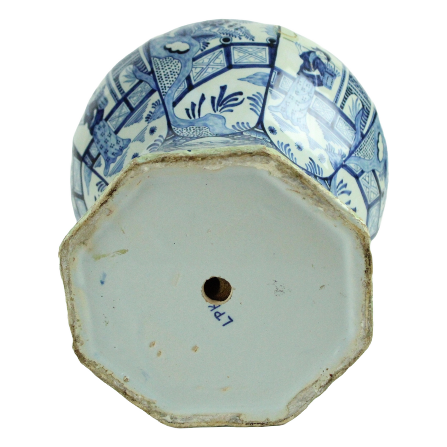 Antique Delft Blue Lidded Vase / Ginger Jar – Chinoiserie Style (ca. 1720–1780)