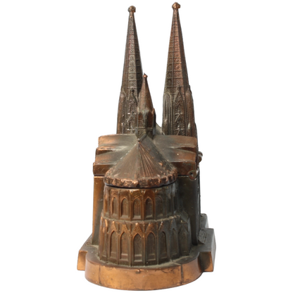 Miniature Cologne Cathedral – Metal Decorative Box (circa 1900–1930)