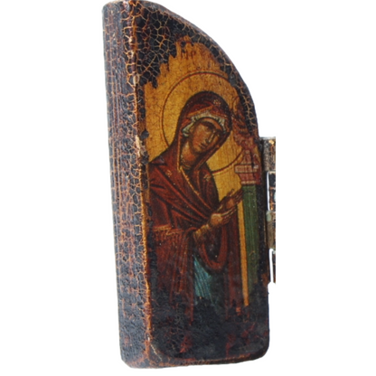 Orthodox Religious Triptych with Christ Pantocrator