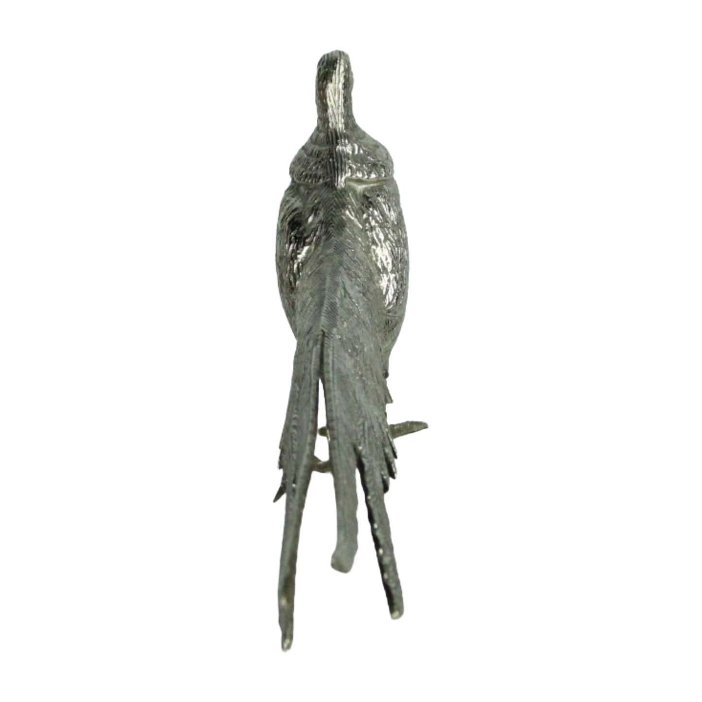 Pair of Mid-Century Metal Pheasant Sculptures – Hollywood Regency Style (c. 1950–1975)