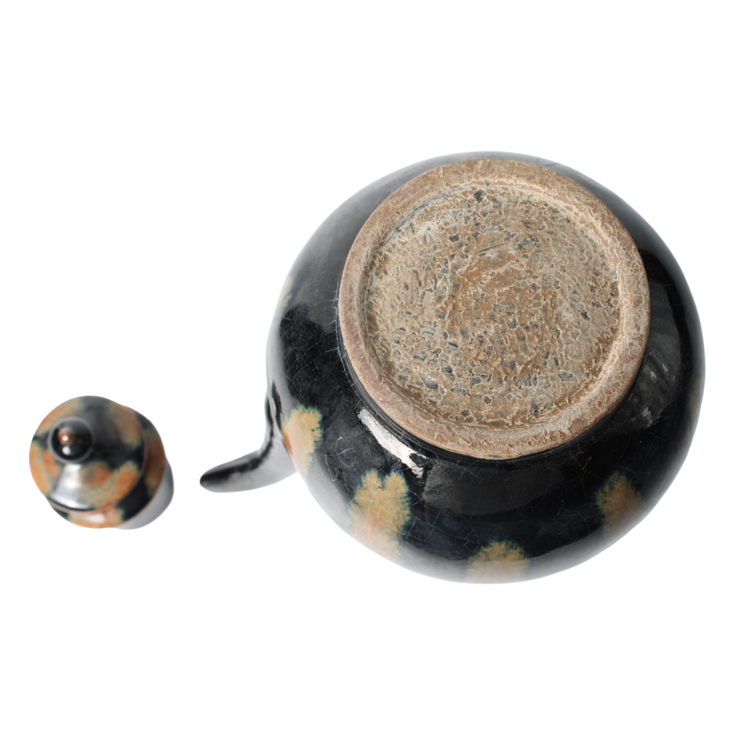 Mid-century keramisch theeservies met druipglazuur (ca. 1950–1970)