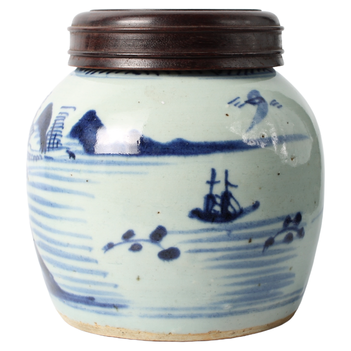 Chinese Porcelain Moon Vase (Bianhu) with Dragon Decoration – 20th Century