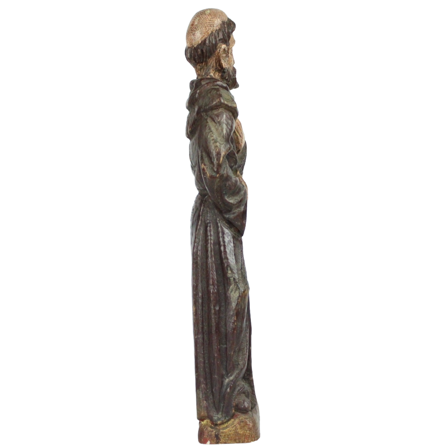 Carved Wooden Statue of a Franciscan Saint – Early to Mid 20th Century (c. 1920–1950)