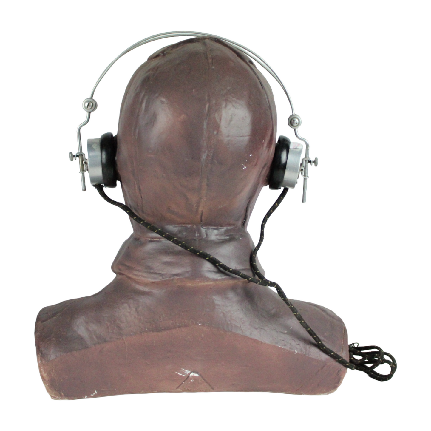 Vintage Head Display with Headphones – “J. Deal” Demonstration Model (ca. 1930–1960)