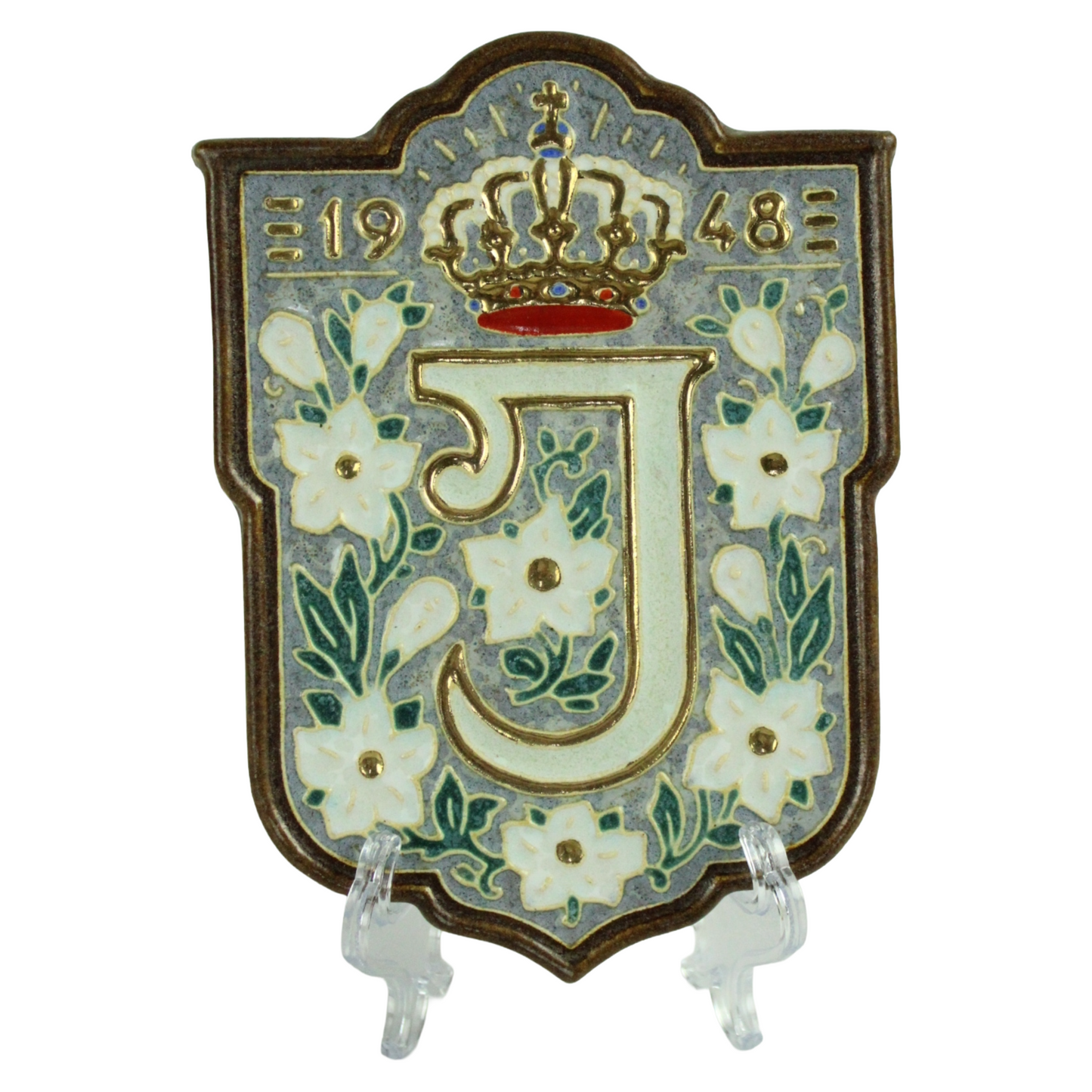 Set of 3 Delft Wall Plaques – Dutch Royal Family Commemorative (ca. 1948–1950s)