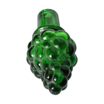 Antique Green Glass Wine Decanter with Grape Stopper, ca. 1880–1910