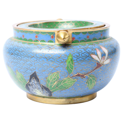 Chinese Cloisonné Enamel Bowl with Brass Mount – circa 1920–1940