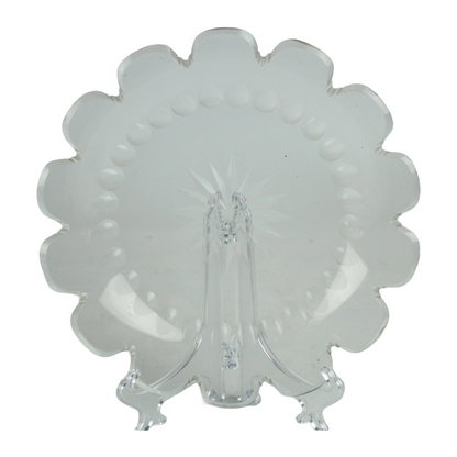 Set of 3 Pressed Glass Butter Dishes with Lids – European Vintage (ca. 1920–1950)