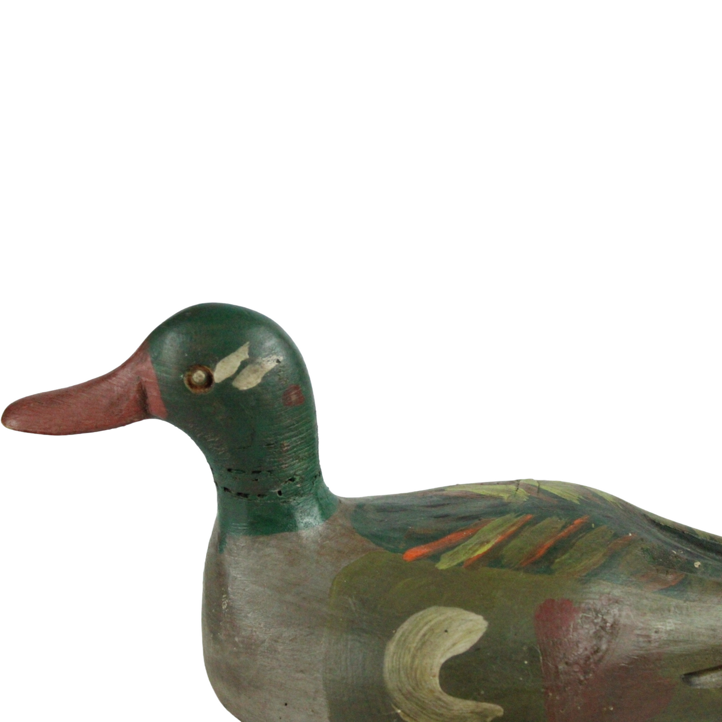 Antique Wooden Duck Decoy – Hand-Carved Hunting Decoy (ca. 1900–1940)