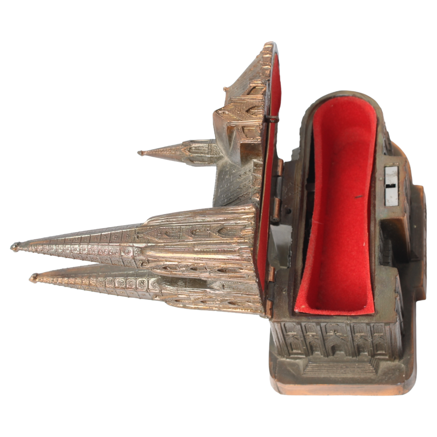 Miniature Cologne Cathedral – Metal Decorative Box (circa 1900–1930)