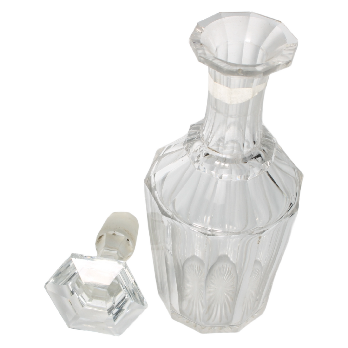 Pair of Antique Cut Crystal Decanters with Stoppers, ca. 1870–1900