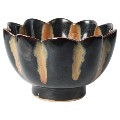 Mid-century keramisch theeservies met druipglazuur (ca. 1950–1970)