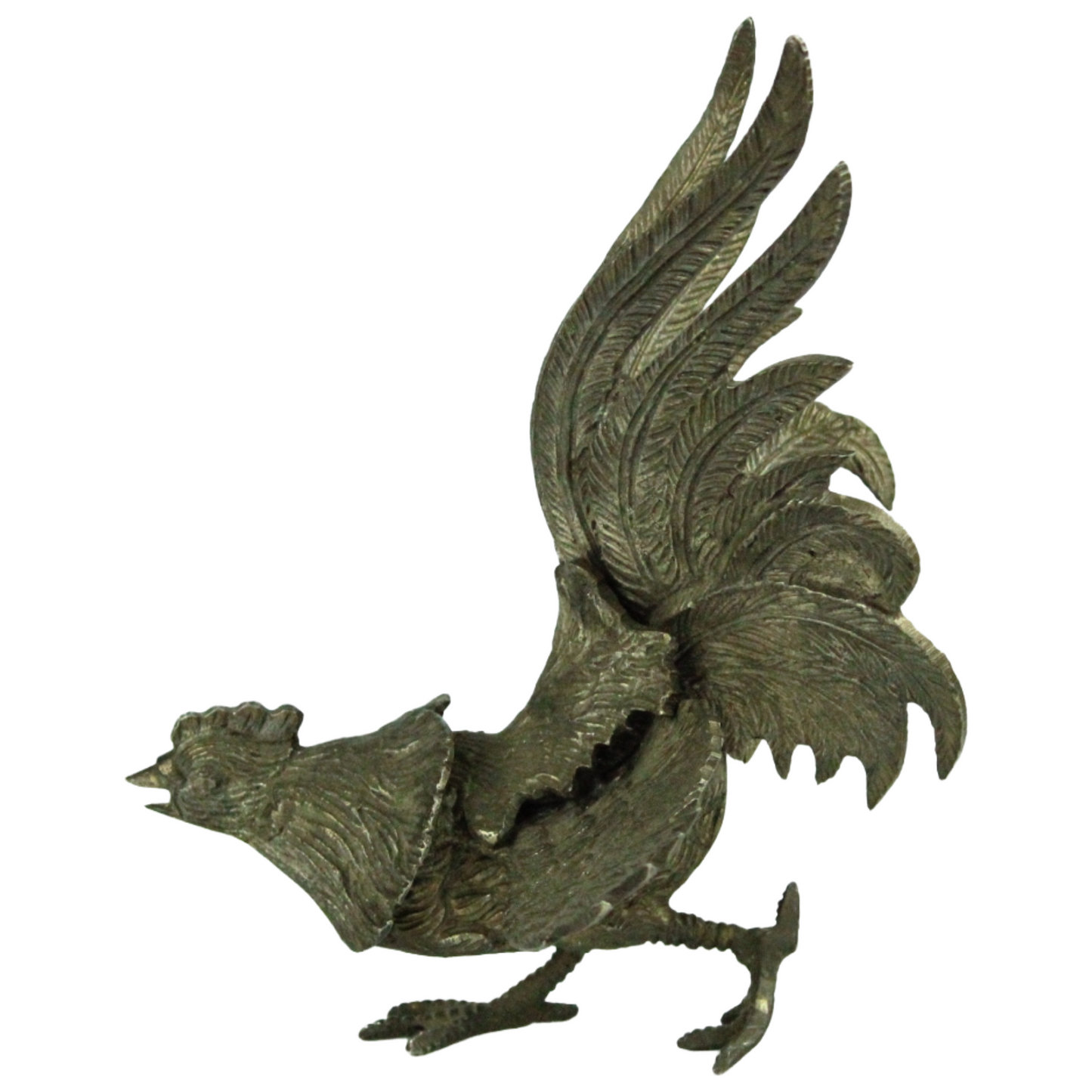 Pair of Mid-Century Bronze / Brass Rooster Sculptures – Standing & Dynamic Model (c. 1950–1975)