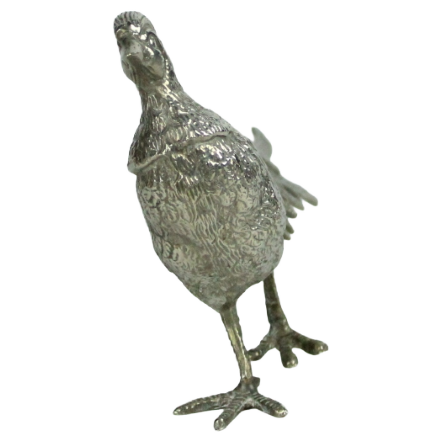 Pair of Mid-Century Metal Pheasant Sculptures – Hollywood Regency Style (c. 1950–1975)
