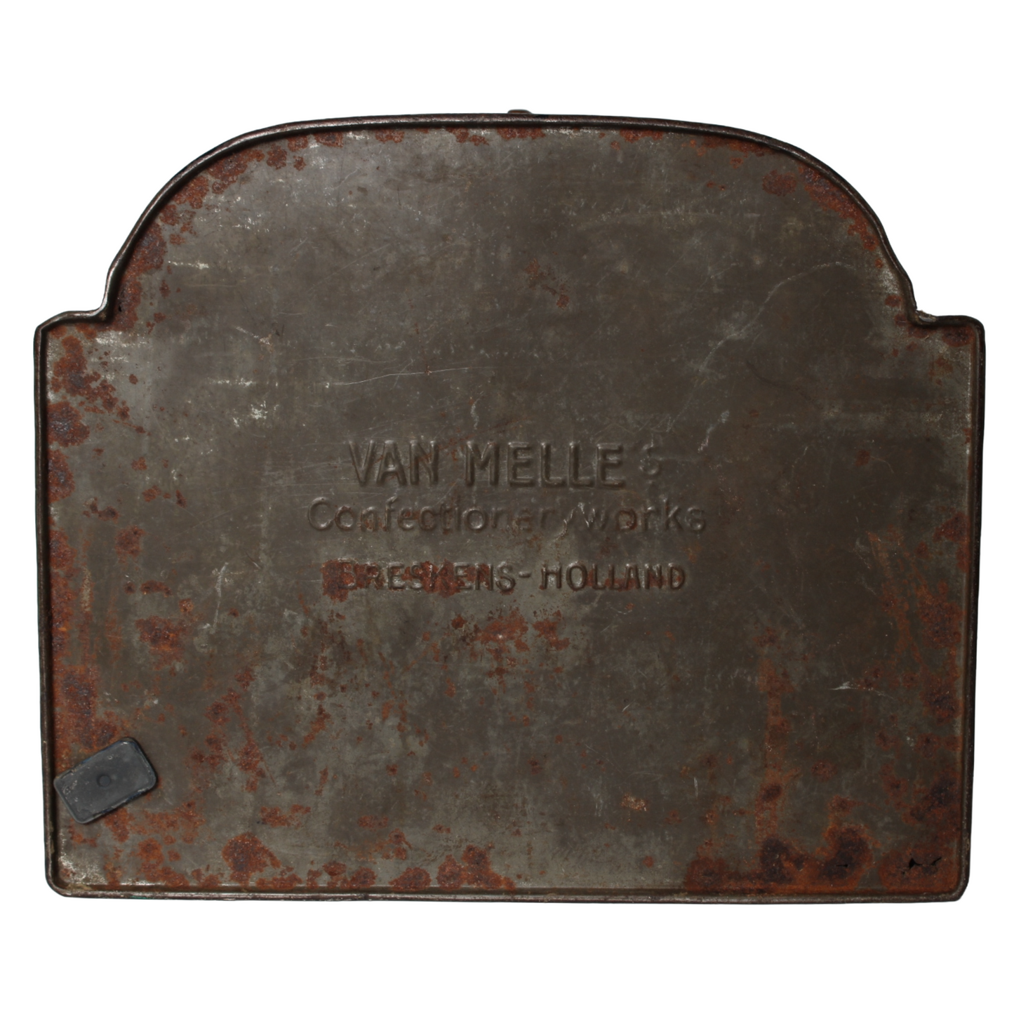 Zeldzaam antiek Van Melle reclameblik met exotische vogels – Breskens ca. 1920
