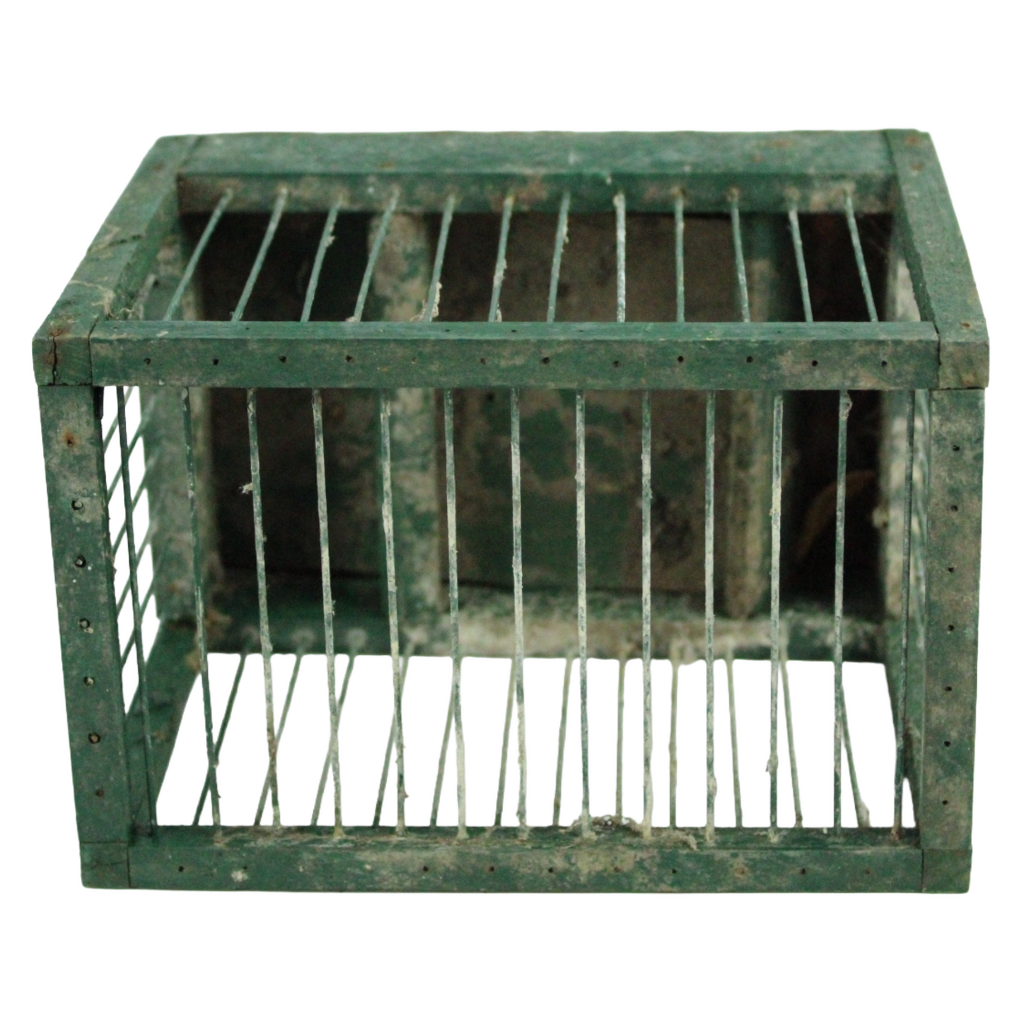 Antique Wooden Bird Cage / Transport Crate – Rustic Farm Object (ca. 1900–1950)