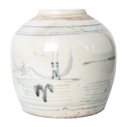 Groep van 4 Chinese Blauw-Witte Gemberpotten – ca. 18e–19e eeuw