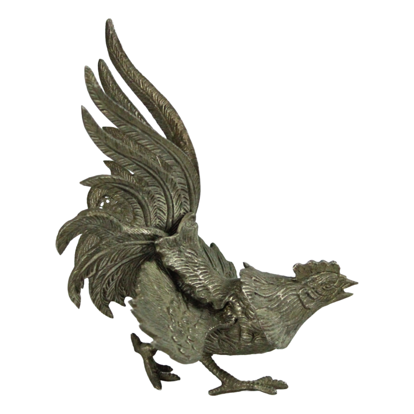Pair of Mid-Century Bronze / Brass Rooster Sculptures – Standing & Dynamic Model (c. 1950–1975)