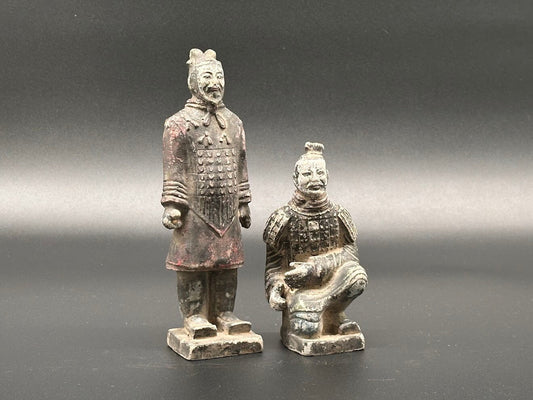 Chinees Terracotta leger Beeldjes in prachtige Vintage staat - Antiek - Uniek - Zeldzaam - Verzamelen - Decoratie - Gratis Verzending