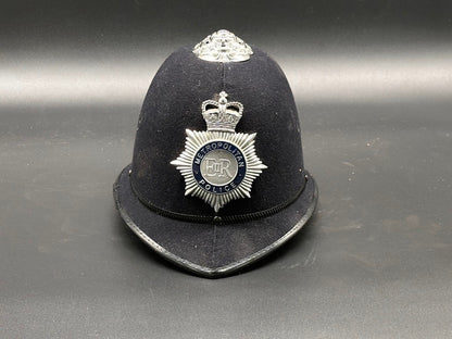 Engelse Politiehelm - Bobbyhelm - Met logo Elisabeth II - Vintage - Gratis verzending