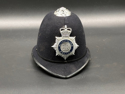 Engelse Politiehelm - Bobbyhelm - Met logo Elisabeth II - Vintage - Gratis verzending