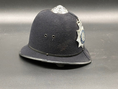 Engelse Politiehelm - Bobbyhelm - Met logo Elisabeth II - Vintage - Gratis verzending