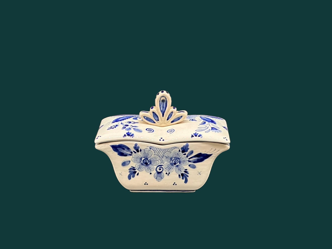 Delfts Blauwe Boterschaal (Botervloot) - Perfecte vintage conditie - Delft- Handwerk - Handgeschilderd - Verzamelopbject - Nederland