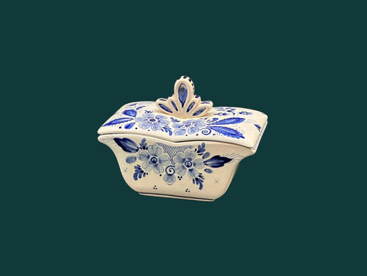Delfts Blauwe Boterschaal (Botervloot) - Perfecte vintage conditie - Delft- Handwerk - Handgeschilderd - Verzamelopbject - Nederland