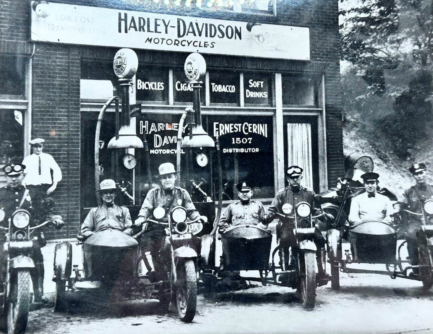 Original 1930s Photograph - Harley Davidson - Americana - Vintage - Antiek - Mancave - Gratis Verzending