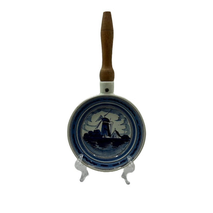Bijzondere Delfts Blauwe Keramische Koekenpan - Decoratief Kunstwerk!