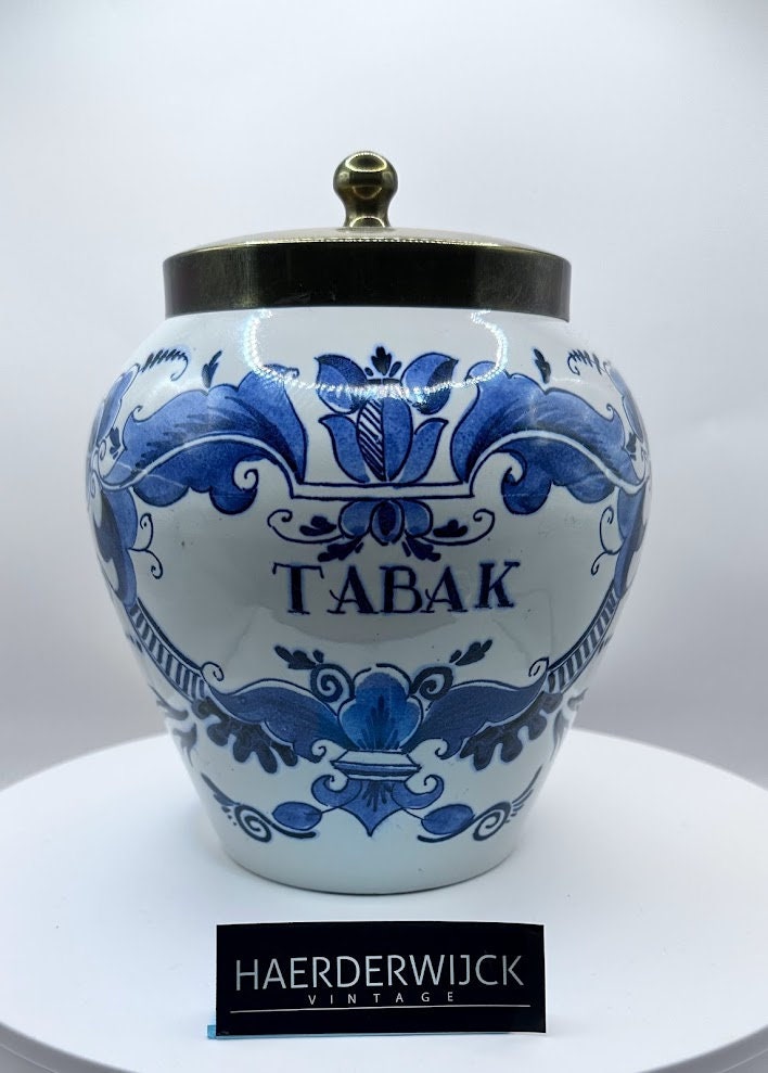 Authentieke Delfts Blauwe Tabakspot - 18 CM / 7,1 inch - Top conditie!