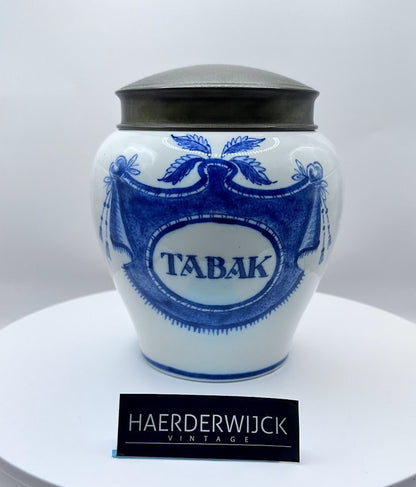 Authentieke Delfts Blauwe Tabakspot - 18 CM / 7,1 inch - Top conditie! - Zenith