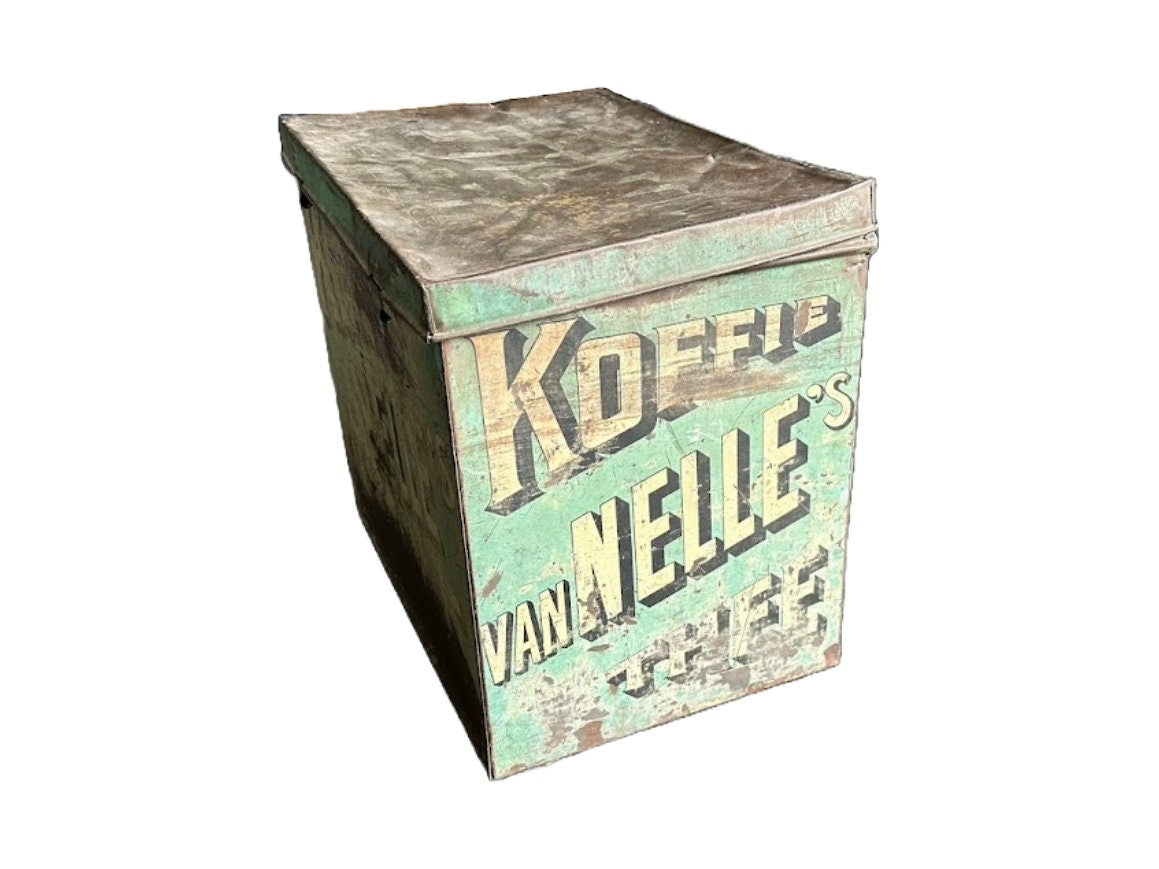 Prachtige groot vintage Van Nelle koffieblik
