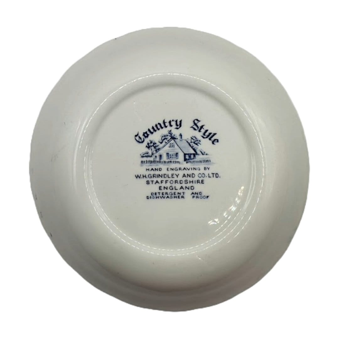 Prachtige Staffordshire Country Style Porseleinset: 1 Bord, 4 Schaaltjes