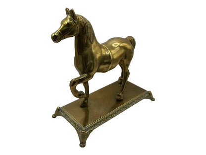 Prachtig Vintage Messing Paarden Beeld - 25 cm lang, 18 cm hoog - Vintage - Paard - Verzamelobject - Kunst - Horse - Gratis Verzending
