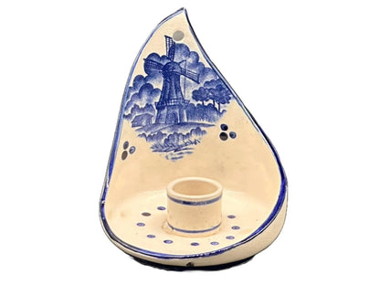 Delfts Blauwe Kaarsenstandaard - 15 cm (5.91 inch) - Perfecte vintage conditie - Delft- Handgeschilderd - Gratis verzending