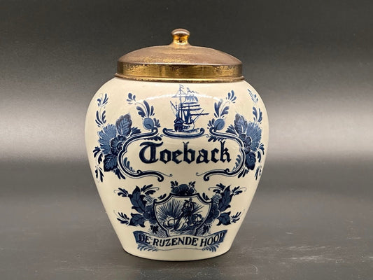 Fantastische Antieke Tabakspot - Delfts Blauw - De Rijzende Hoop - Vintage - Antiek - Gift - Cadeau - Homedecor - Interieur