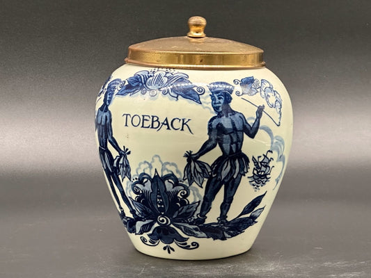 Fantastische Antieke Tabakspot - Delfts Blauw - Vintage - Antiek - Gift - Cadeau - Homedecor - Interieur
