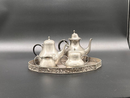 Kurz Edeltin - Pewter Tea set - 1920's - Vintage - Antique - Gift - Gift