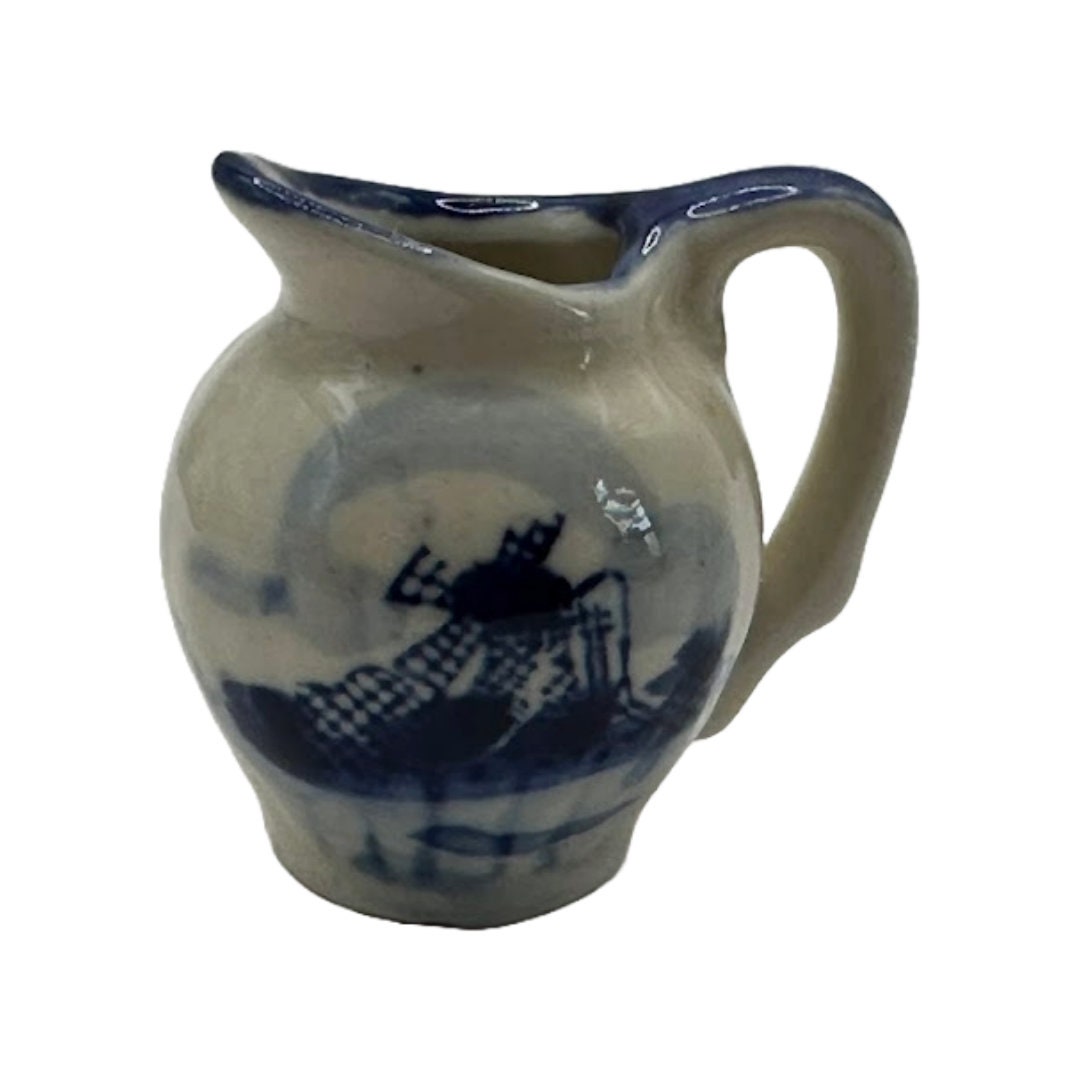Prachtig Delfts Blauw Miniatuur Poppenservies - Een Stukje Nederlandse Traditie!