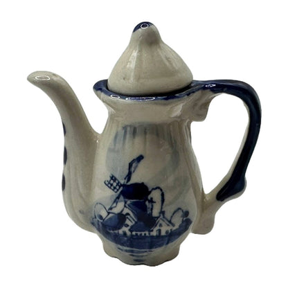 Prachtig Delfts Blauw Miniatuur Poppenservies - Een Stukje Nederlandse Traditie!