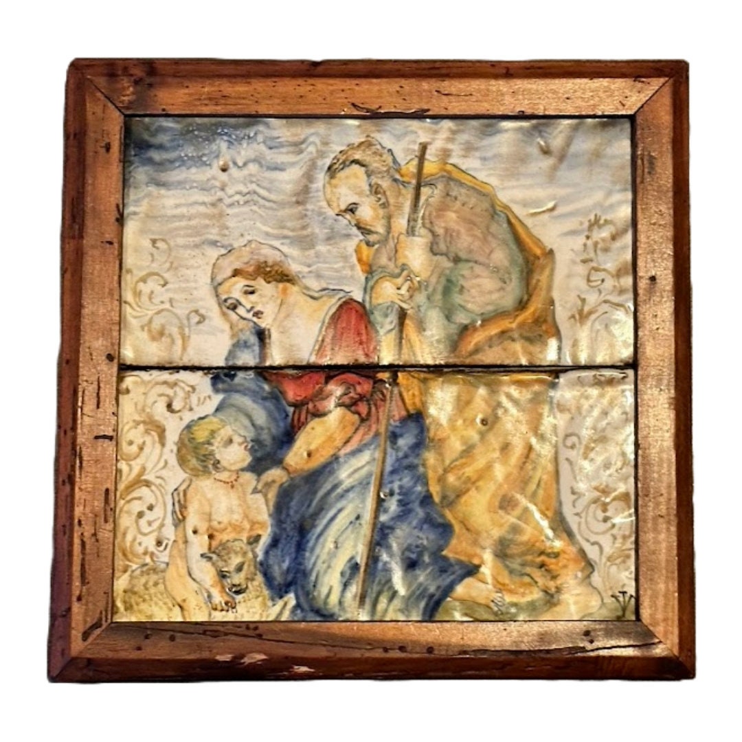 Exceptionally Rare 18th Century Tile Tableau - A Historical Masterpiece!